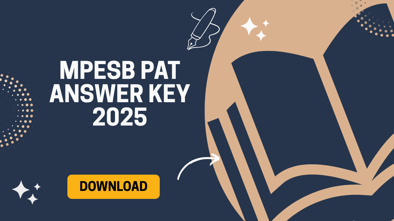 MPESB PAT Answer Key 2025 download PAT answer key from MPESB official website