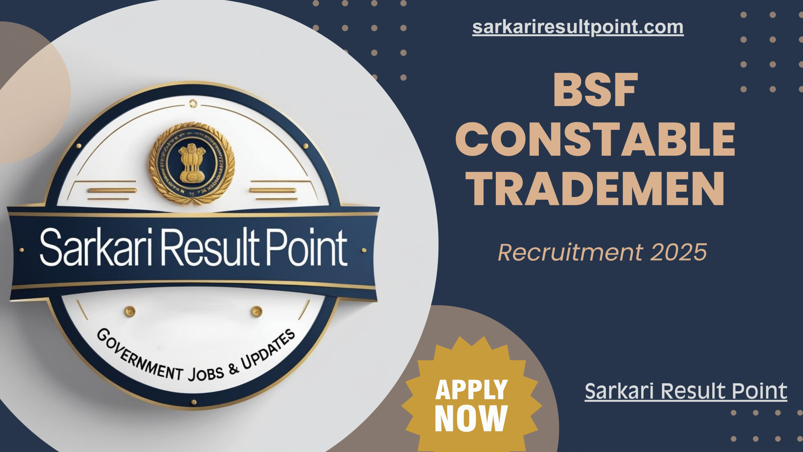sarkari-result-point-bsf-constable-trademen BSF Constable Tradesman Recruitment 2025 Notification