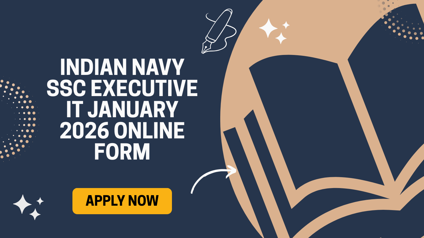Indian Navy SSC Executive IT recruitment for January 2026 course.