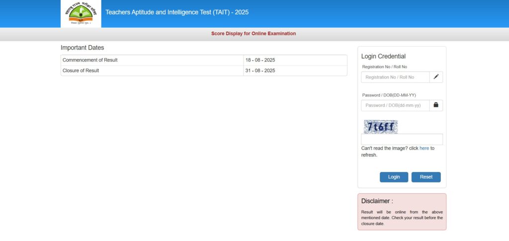 MAHA TAIT Result 2025 announcement banner showing result release date and official website mscepune.in