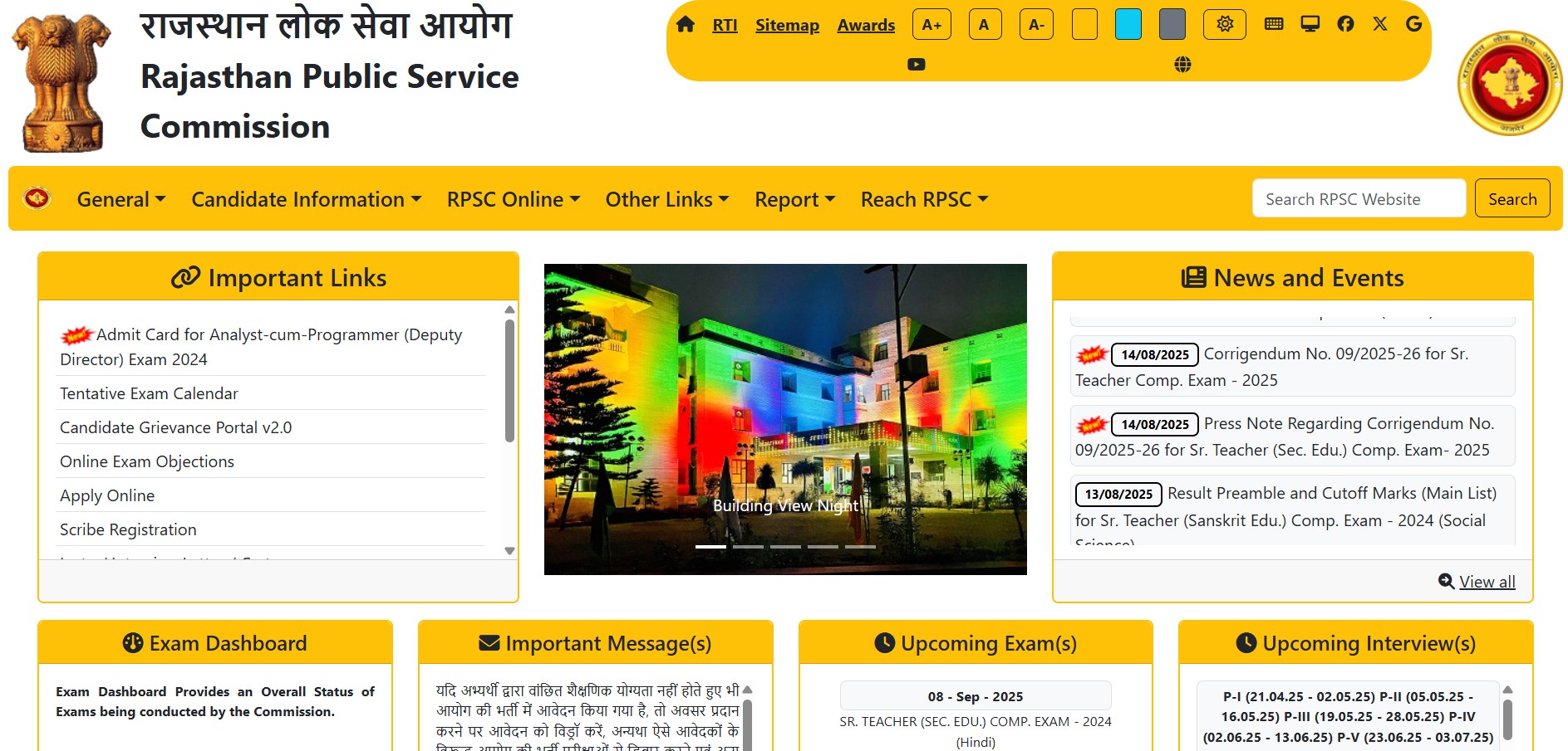 RPSC 2nd Grade TGT Recruitment 2025 Notification for 6500 Posts - Apply Online